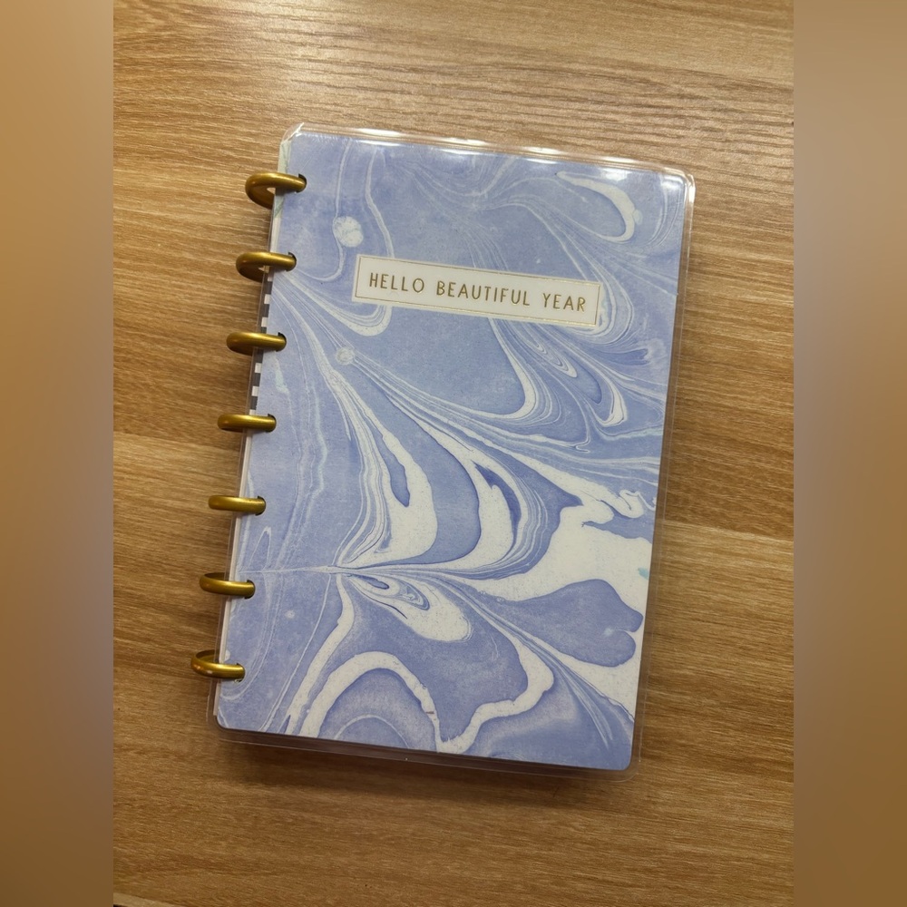 Blue Marble Planner with Gold Accents